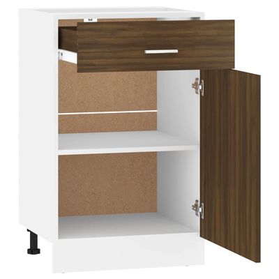 vidaXL Drawer Bottom Cabinet Lyon Brown Oak 50x46x81.5 cm Engineered Wood, brown oak vidaXL Drawer Bottom Cabinet Lyon Brown Oak 50x46x81.5 cm Engineered Wood