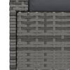 vidaXL 2-Seater Sofa with Cushions Grey Poly Rattan