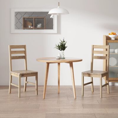 vidaXL Dining Chairs 2 pcs Solid Acacia Wood,  vidaXL Dining Chairs 2 pcs Solid Acacia Wood