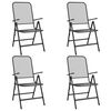 vidaXL Folding Chairs 4 pcs Expanded Metal Mesh Anthracite