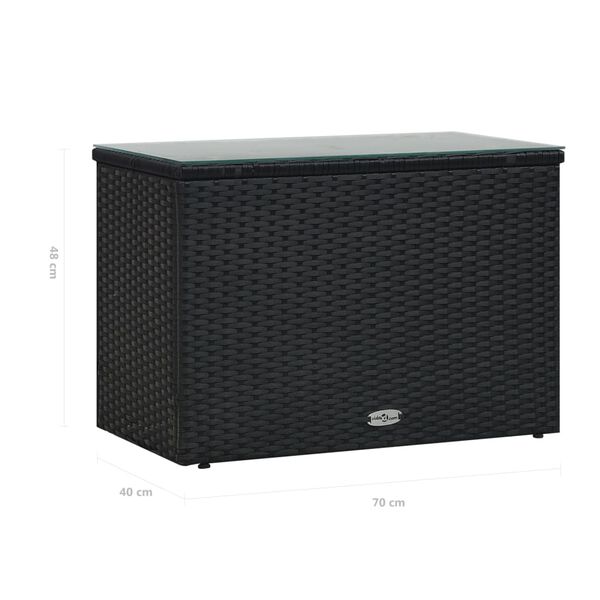 vidaXL 5 Piece Garden Lounge Set with Cushions Poly Rattan Black