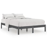 vidaXL Bed Frame without Mattress Grey Solid Wood 120x200 cm, grey vidaXL Bed Frame without Mattress Grey Solid Wood 120x200 cm