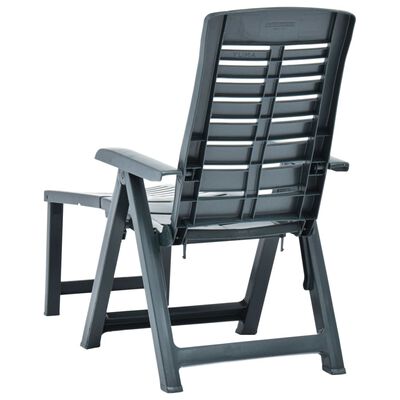 vidaXL Folding Sun Lounger Plastic Green, green vidaXL Folding Sun Lounger Plastic Green