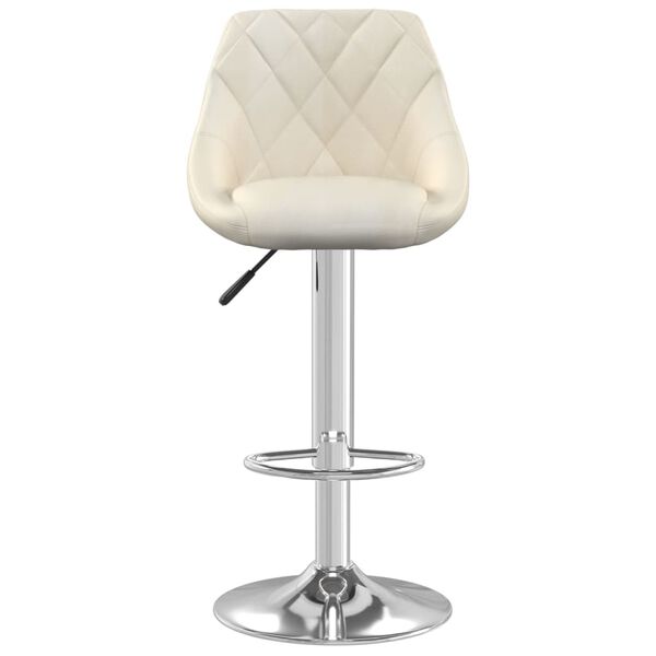 vidaXL Bar Stool 2 pcs Cream Velvet