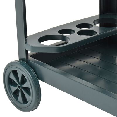 vidaXL Beverage Cart Green 69x53x72 cm Plastic, green vidaXL Beverage Cart Green 69x53x72 cm Plastic