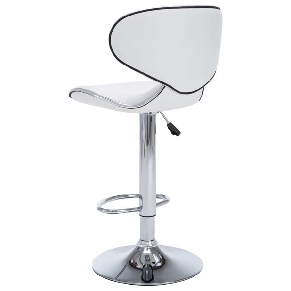 vidaXL Bar Stools 2 pcs White Faux Leather