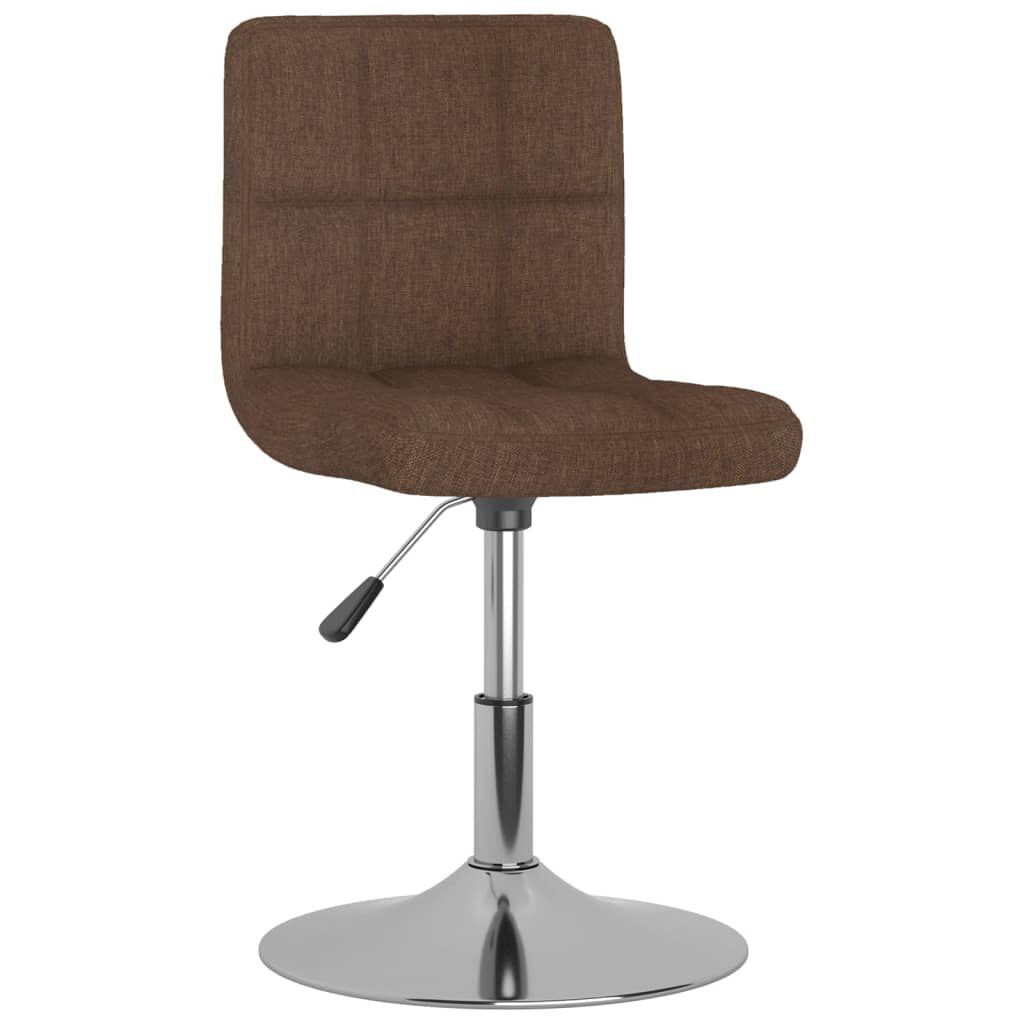 vidaXL Swivel Dining Chairs 2 pcs Brown Fabric