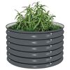 vidaXL Garden Raised Bed 80x80x44 cm Galvanised Steel Grey
