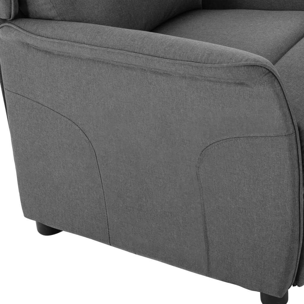 vidaXL Recliner Chair Light Grey Fabric