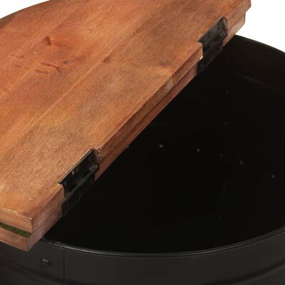 vidaXL Coffee Table Black 50x39.5 cm Solid Wood Reclaimed, black vidaXL Coffee Table Black 50x39.5 cm Solid Wood Reclaimed