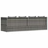 vidaXL Garden Bed Grey 200x60 cm Poly Rattan