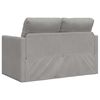 vidaXL Floor Sofa Bed 2-in-1 Light Grey 122x204x55 cm Velvet