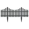 vidaXL Lawn Edgings 17 pcs Anthracite 10 m PP
