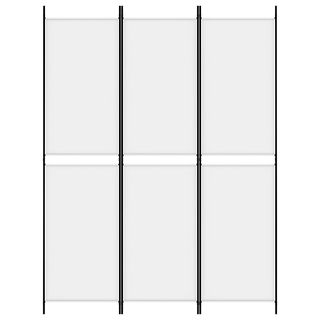 vidaXL 3-Panel Room Divider White 150x200 cm Fabric