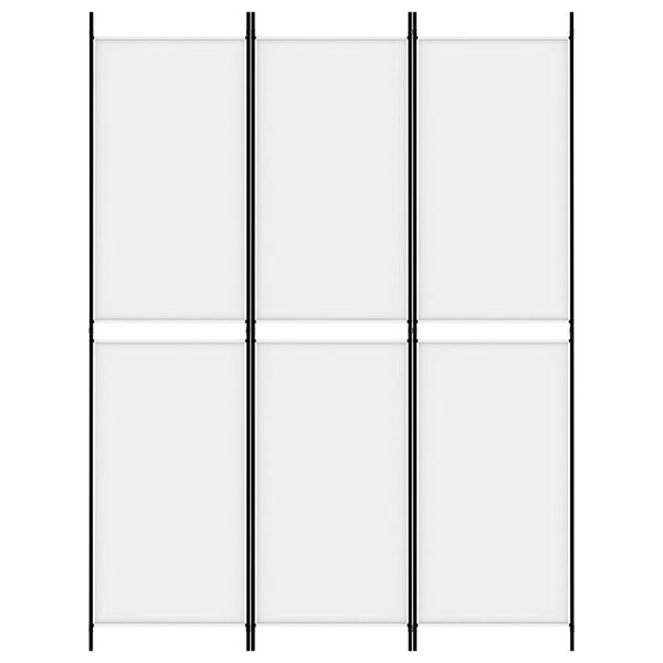 vidaXL 3-Panel Room Divider White 150x200 cm Fabric