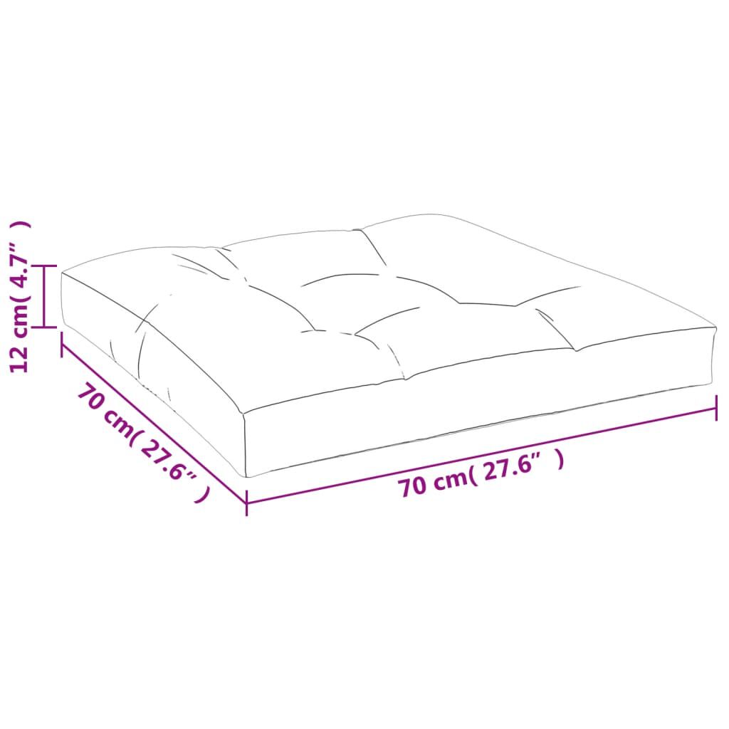 vidaXL Pallet Cushions 2 pcs Cream Fabric