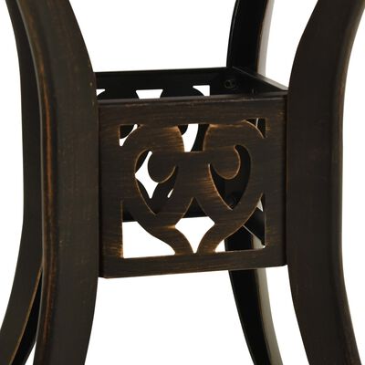 vidaXL 3 Piece Bistro Set Cast Aluminium Bronze