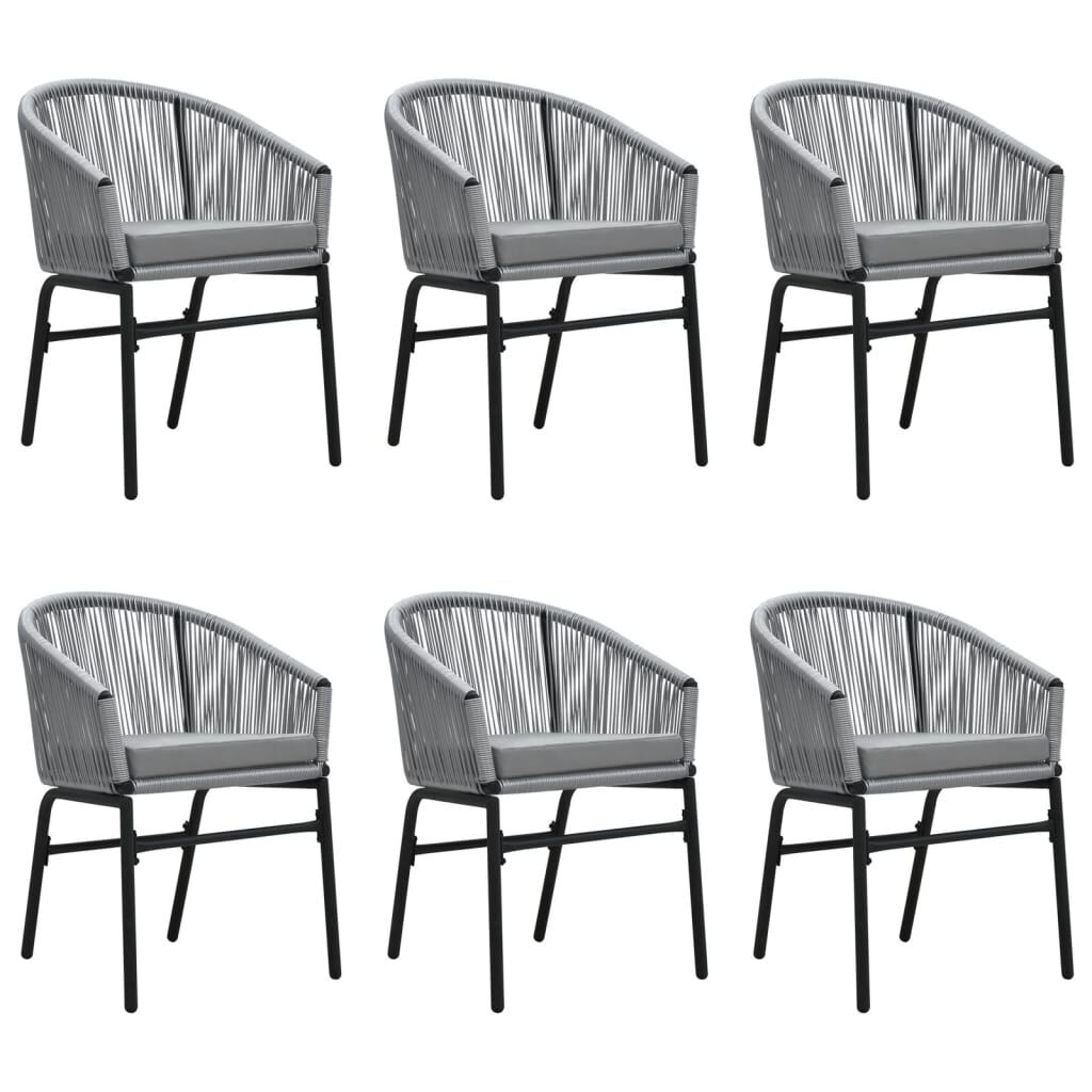 vidaXL 7 Piece Garden Dining Set Grey