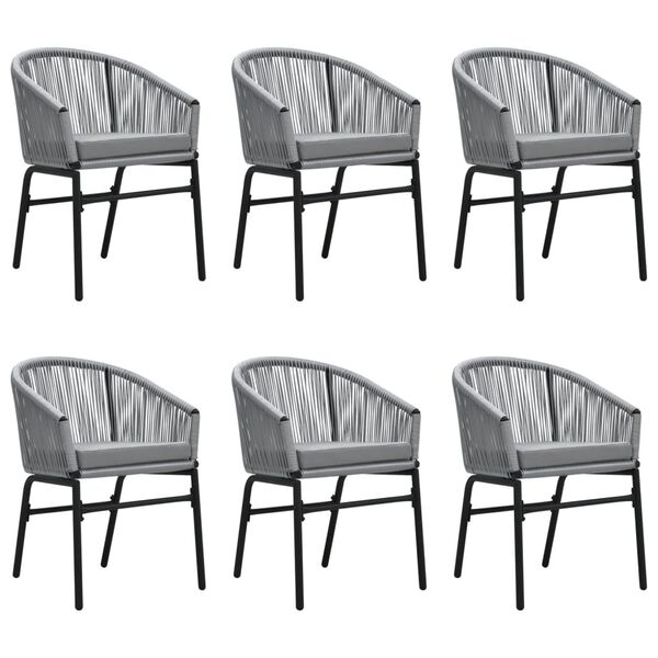 vidaXL 7 Piece Garden Dining Set Grey