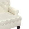 vidaXL Bench with Backrest Cream 119.5x64.5x75 cm Velvet