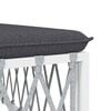 vidaXL Garden Corner Sofa with Cushions White Woven Fabric