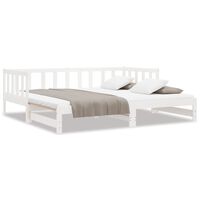 vidaXL Pull-out Day Bed without Mattress White 2x(90x200)cm, white vidaXL Pull-out Day Bed without Mattress White 2x(90x200)cm
