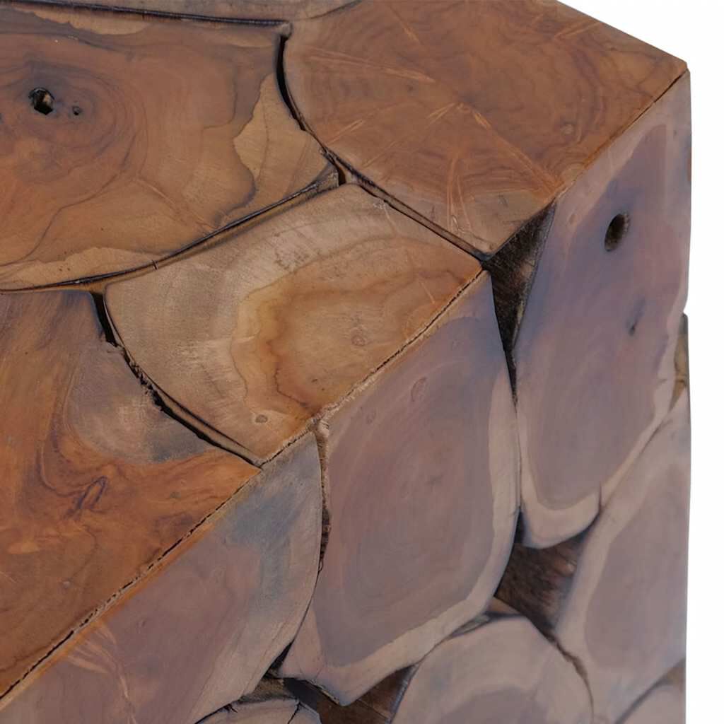 vidaXL Stool Solid Teak Wood