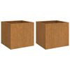 vidaXL Planters 2 pcs 32x30x29 cm Corten Steel