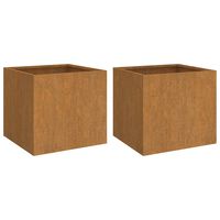vidaXL Planters 2 pcs 32x30x29 cm Corten Steel, weathering steel/brown vidaXL Planters 2 pcs 32x30x29 cm Corten Steel