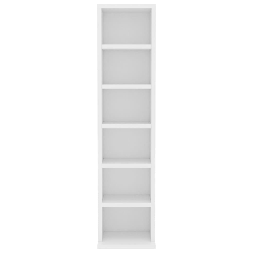 vidaXL CD Cabinet White 21x20x88 cm Engineered Wood