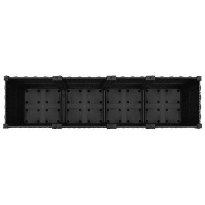vidaXL Raised Bed 160x40x38 cm Polypropylene, black vidaXL Raised Bed 160x40x38 cm Polypropylene