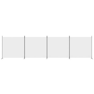 vidaXL 4-Panel Room Divider White 698x180 cm Fabric, white vidaXL 4-Panel Room Divider White 698x180 cm Fabric