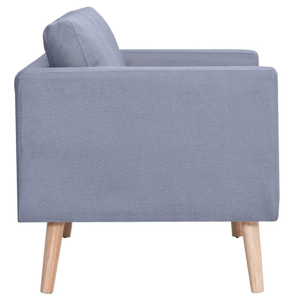 vidaXL Sofa 2-Seater Fabric Light Grey