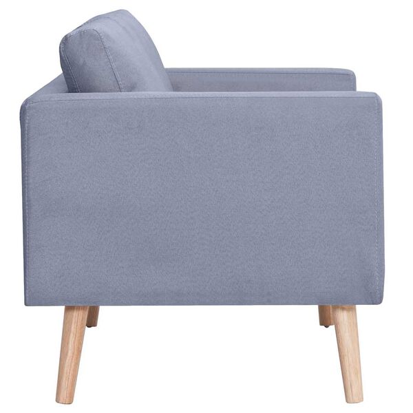 vidaXL Sofa 2-Seater Fabric Light Grey