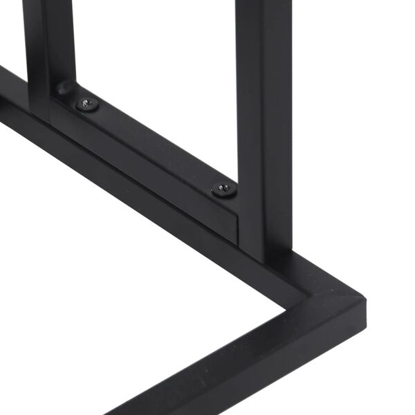 vidaXL Freestanding Towel Rack Black 48x24x78.5 cm Iron