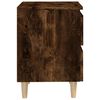 vidaXL Bed Cabinets with Solid Wood Legs 2 pcs Smoked Oak 40x35x50 cm