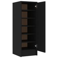 vidaXL Shoe Cabinet Black 32x35x92 cm Engineered Wood, black vidaXL Shoe Cabinet Black 32x35x92 cm Engineered Wood