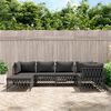 vidaXL 6 Piece Garden Lounge Set with Cushions Anthracite Steel