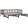 vidaXL Pull-out Day Bed without Mattress Grey 2x(90x200)cm