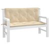 vidaXL Garden Bench Cushions 2 pcs Beige 120x50x7 cm Oxford Fabric