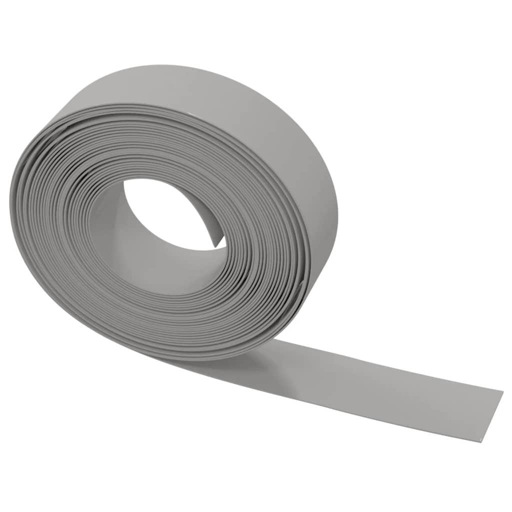 vidaXL Garden Edgings 5 pcs Grey 10 m 15 cm Polyethylene