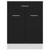 vidaXL Drawer Bottom Cabinet Lyon Black 60x46x81.5 cm Engineered Wood