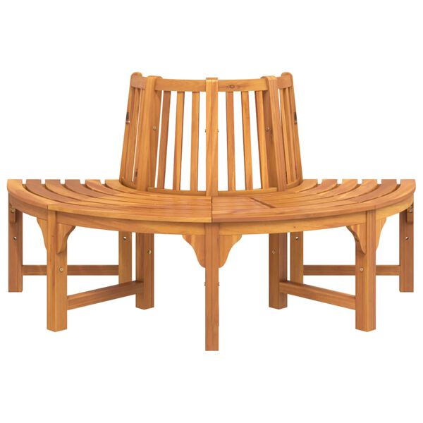 vidaXL Half Round Tree Bench Ø160 cm Solid Wood Eucalyptus