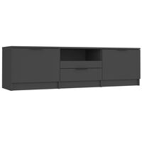 vidaXL TV Cabinet Black 140x35x40 cm Engineered Wood, black vidaXL TV Cabinet Black 140x35x40 cm Engineered Wood