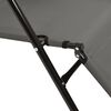 vidaXL Folding Sun Loungers 2 pcs with Footrests Steel Grey