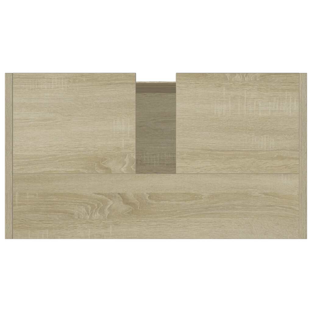 vidaXL Bathroom Cabinet Sonoma Oak 60x33x61 cm Engineered Wood