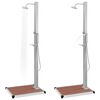 vidaXL Outdoor Shower with Tray WPC Stainless Steel
