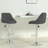 vidaXL Bar Stool 2 Pcs Dark Grey Velvet