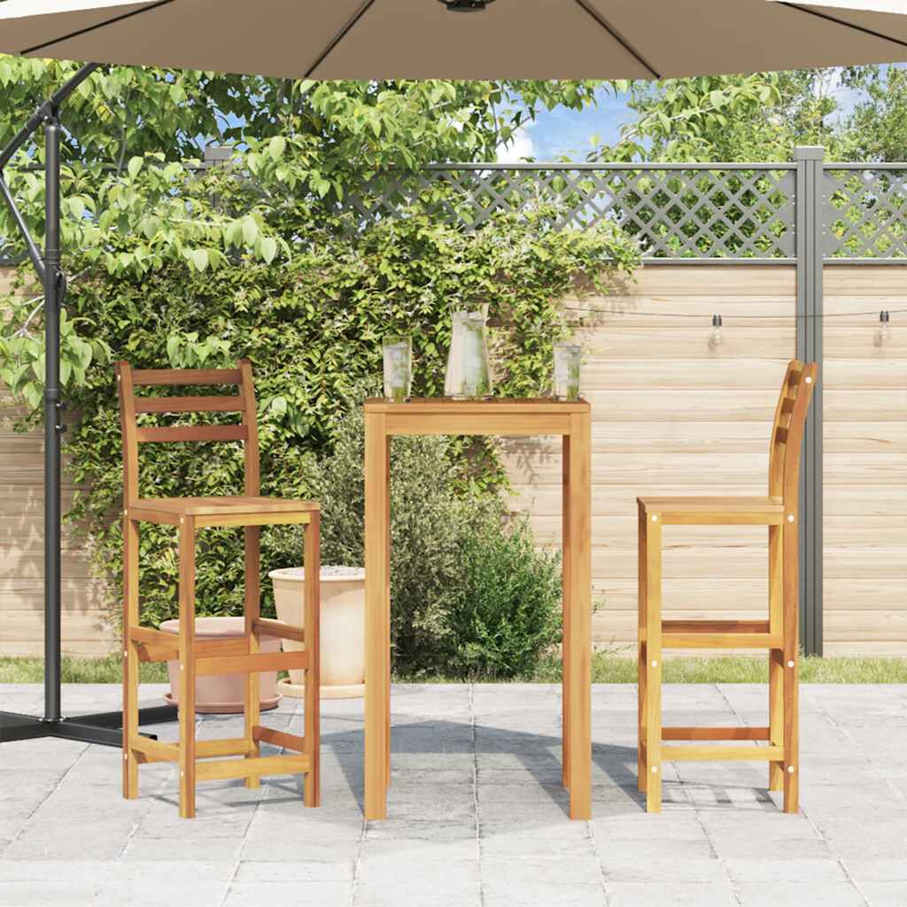 vidaXL Bar Chairs 2 pcs Solid Acacia Wood