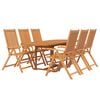 vidaXL 7 Piece Garden Dining Set Solid Wood Acacia 160-240 cm